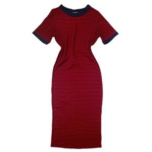 Striped Midi Shirt Dress